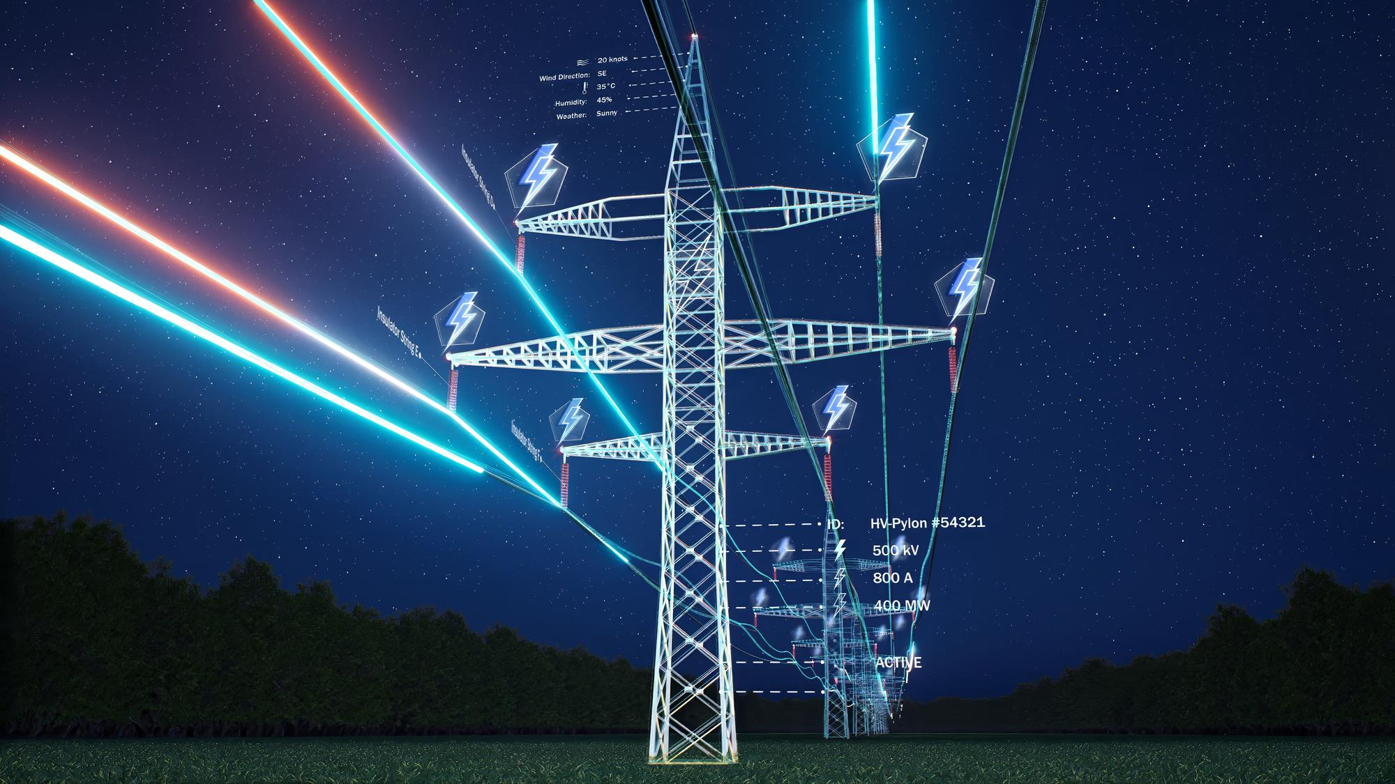 Overhead transmission line works
